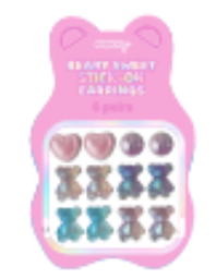 Beary Sweet Stick-On Earrings