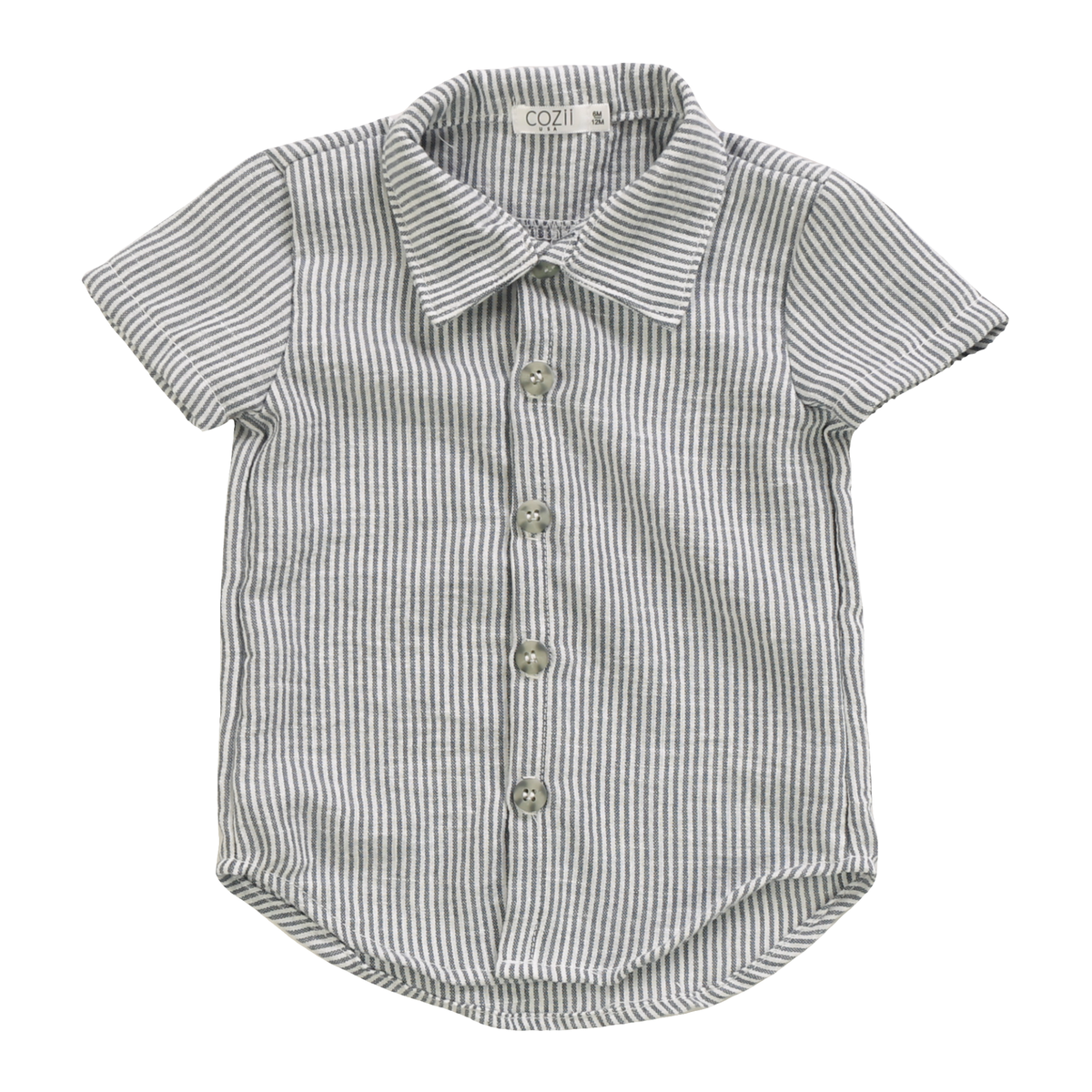 Button Shirt - Mini Denim Stripe