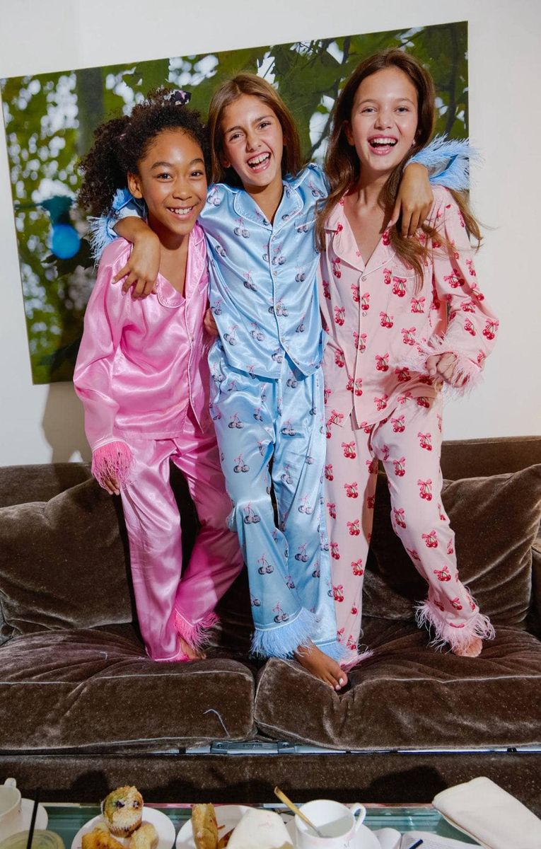 Cherry Bows PJ Feather Set