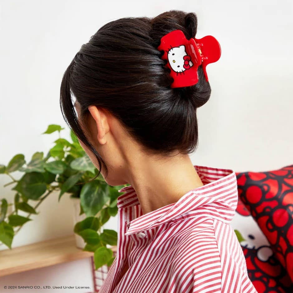 Hello Kitty x Kitsch  Puffy Claw Clip - Kitty Face