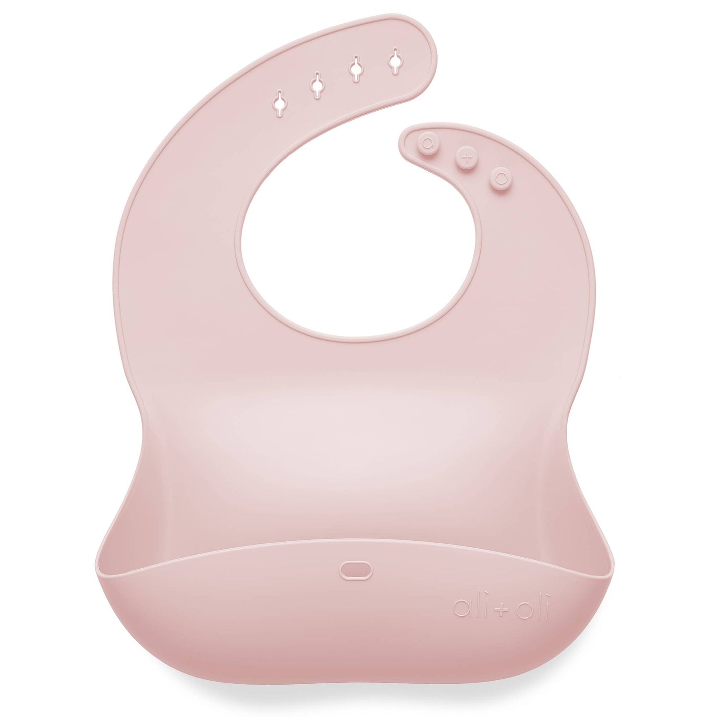 Silicone Baby Bib Roll Up - True Pink