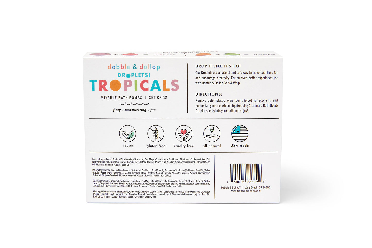 All-Natural Mini Bath Bombs - Tropical Scents