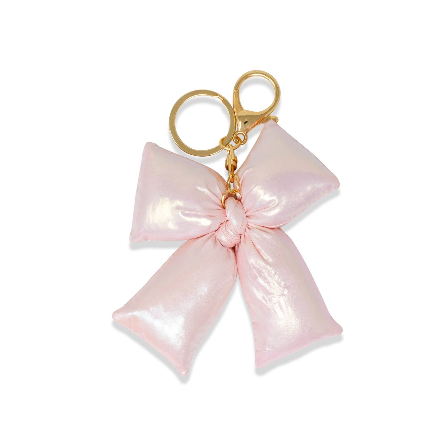 Quilted Fluffy Bow Handbag- Pink