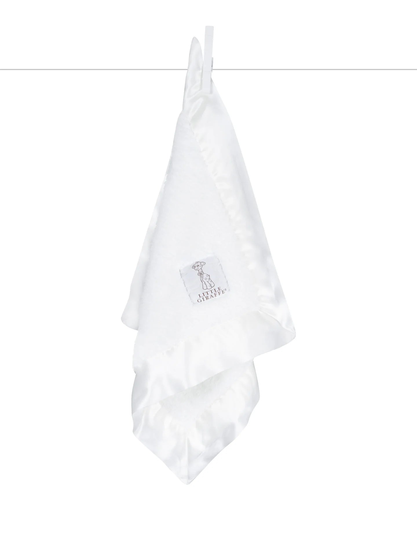 Little Giraffe Chenille Blanky - White