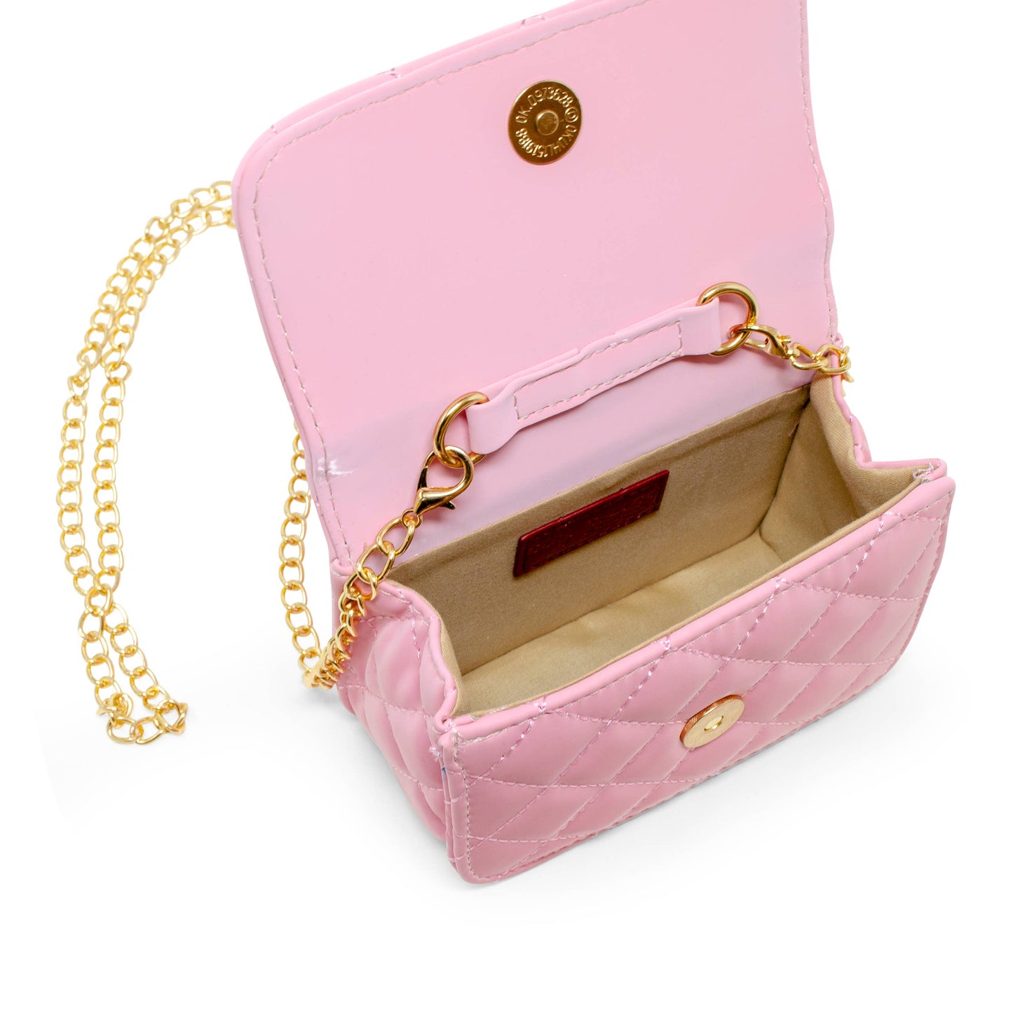 Pearl Handle Charm Handbag- Lt Pink