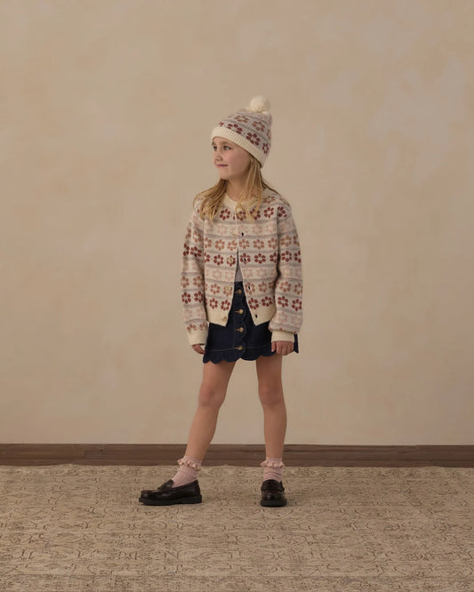 Cheyenne Cardigan- Flower Fair Isle