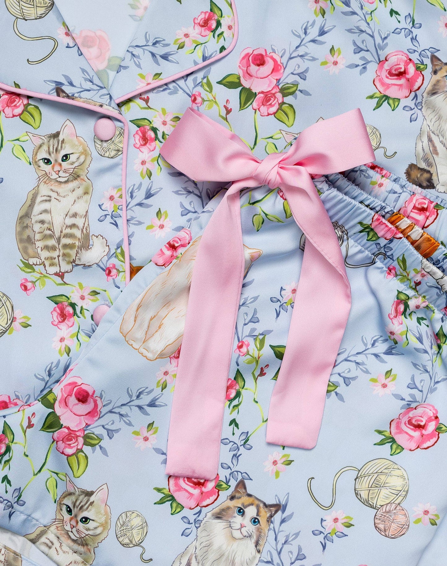 Silky Short Set- Cat House