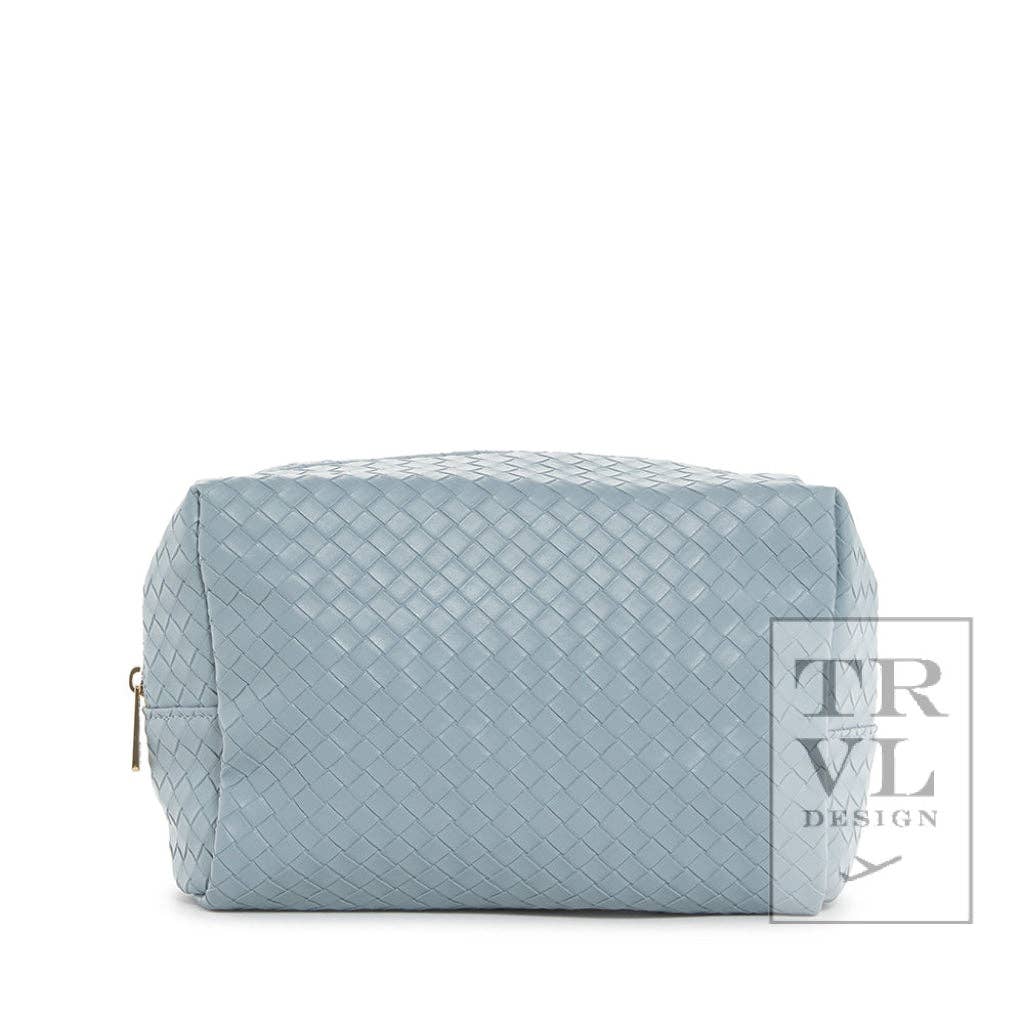 Cosmetic Bag - Woven Bleu