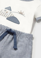 Baby Boy Short Set- Blue. 1207