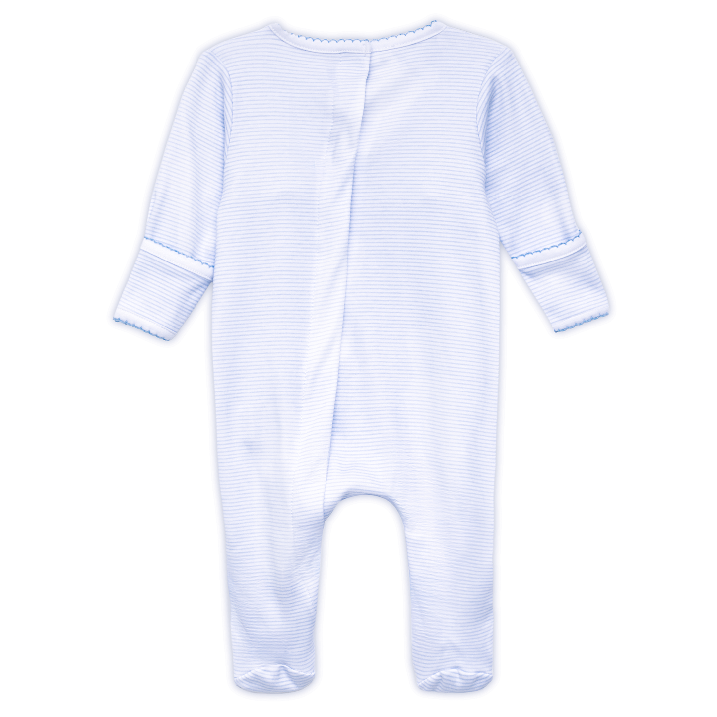 Jacob Smocked Footie - Lt Blue