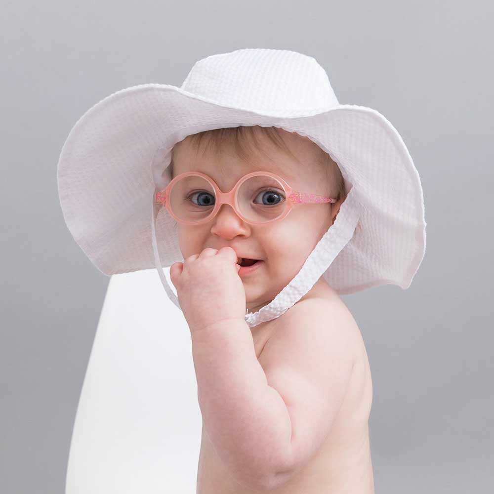 White Seersucker Sunhat