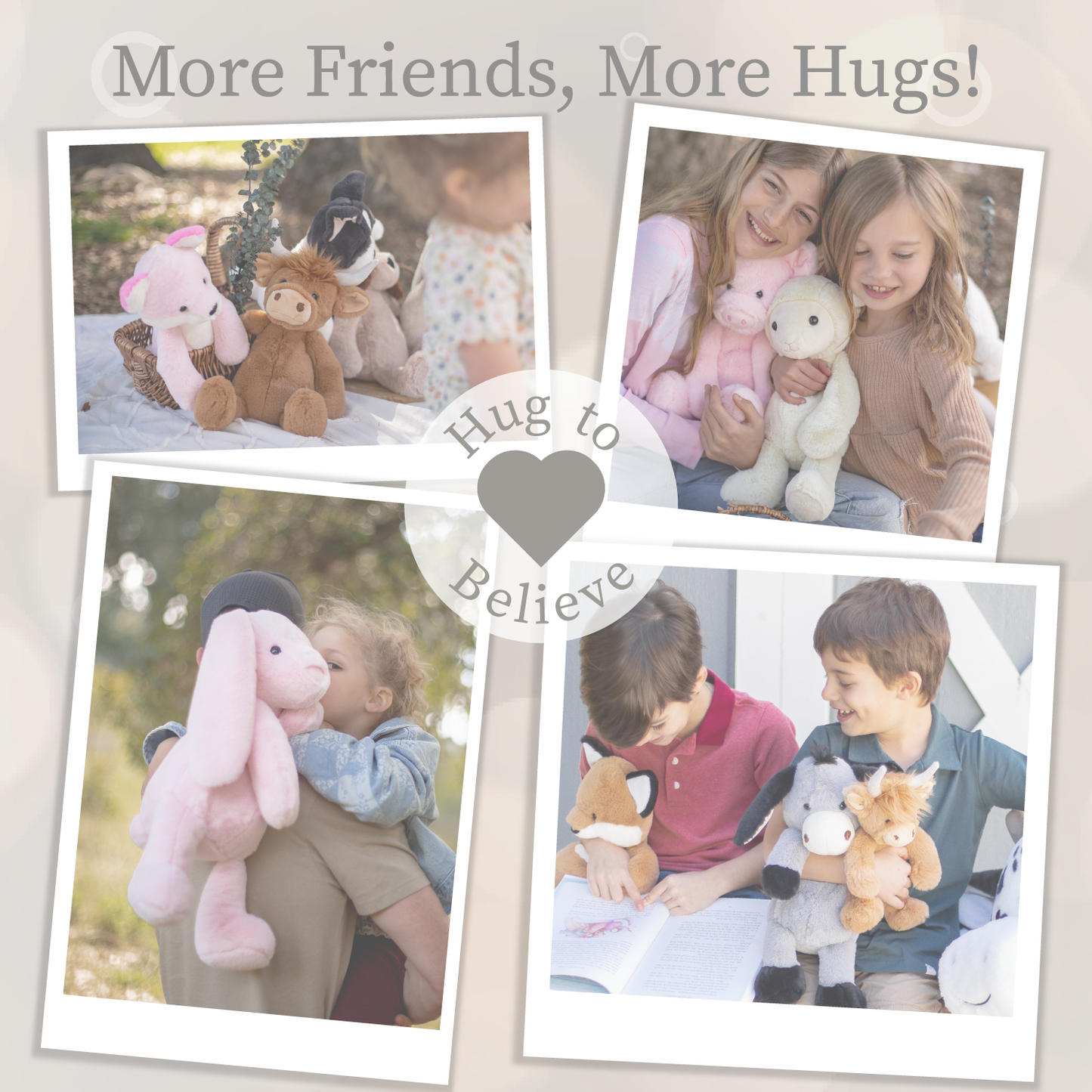 Suede Mink Bunny Gry- 16"