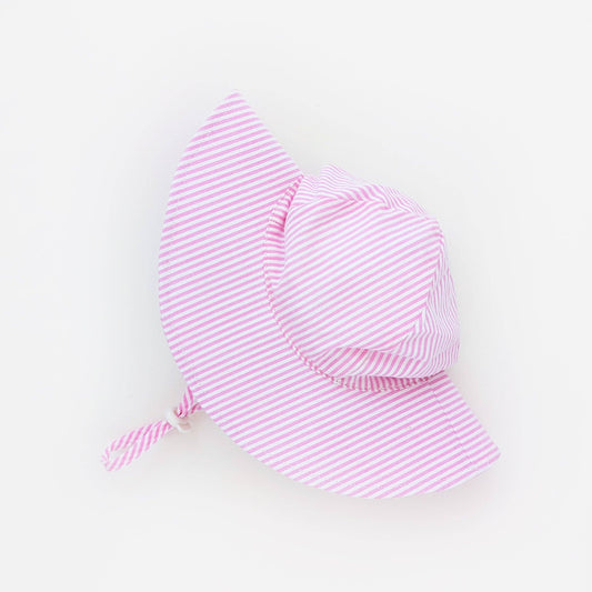 Pink Seersucker Sunhat UPF 50+