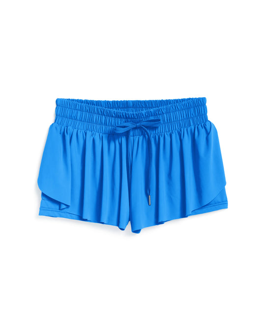 Flowy Workout Shorts- Bright Blue