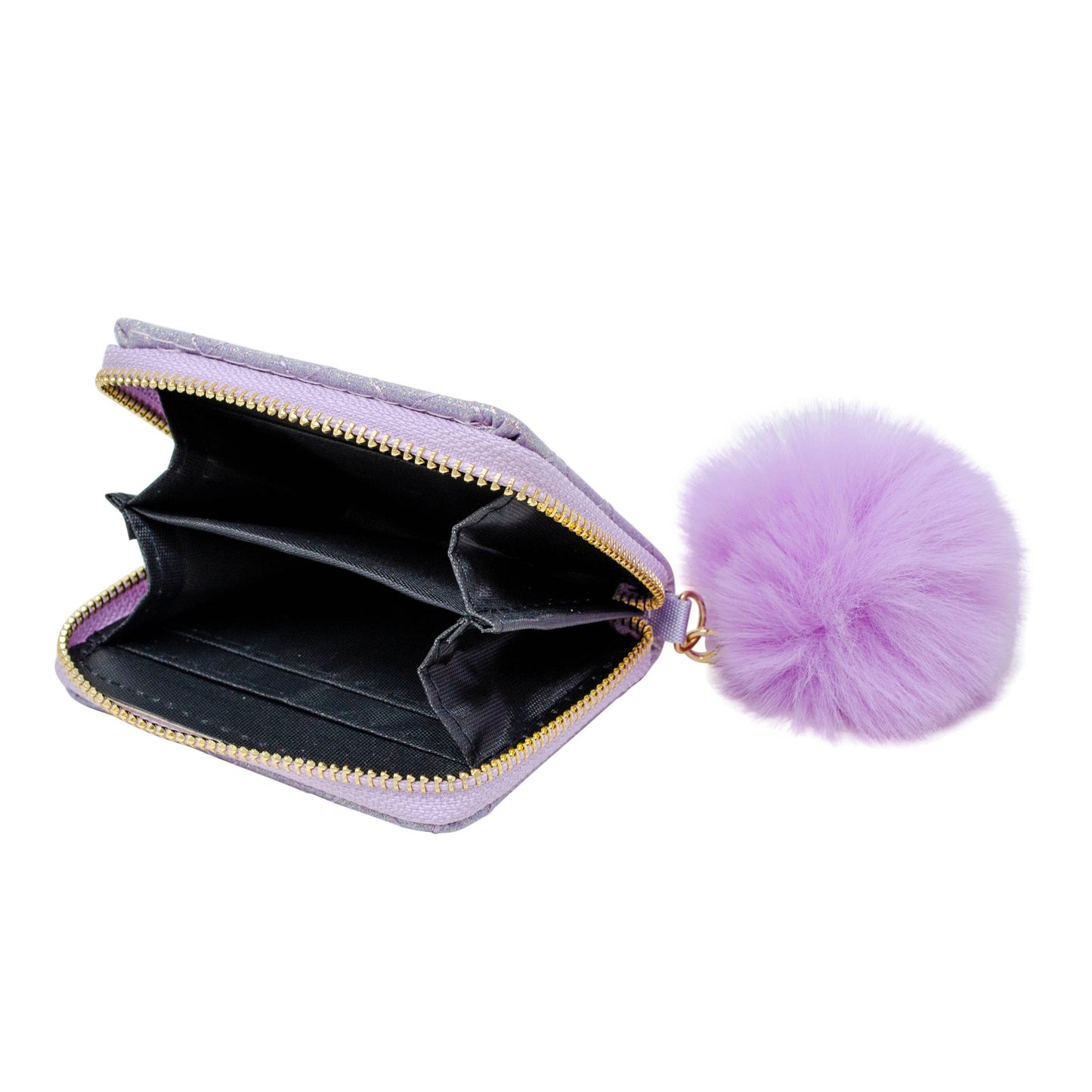 Sparkle Quilted Wallet - Purple