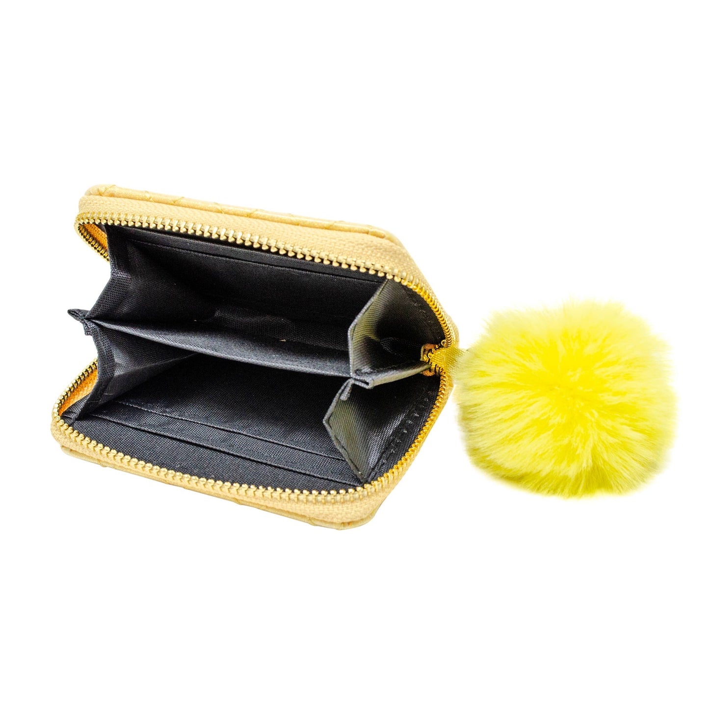 Sparkle Quilted Wallet- Bright Yellow