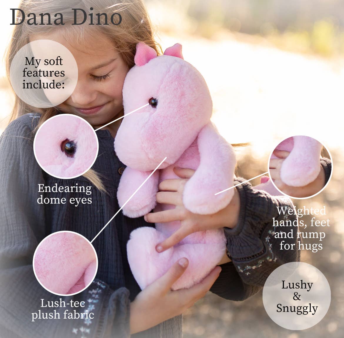 Pink Dino Plush Toy