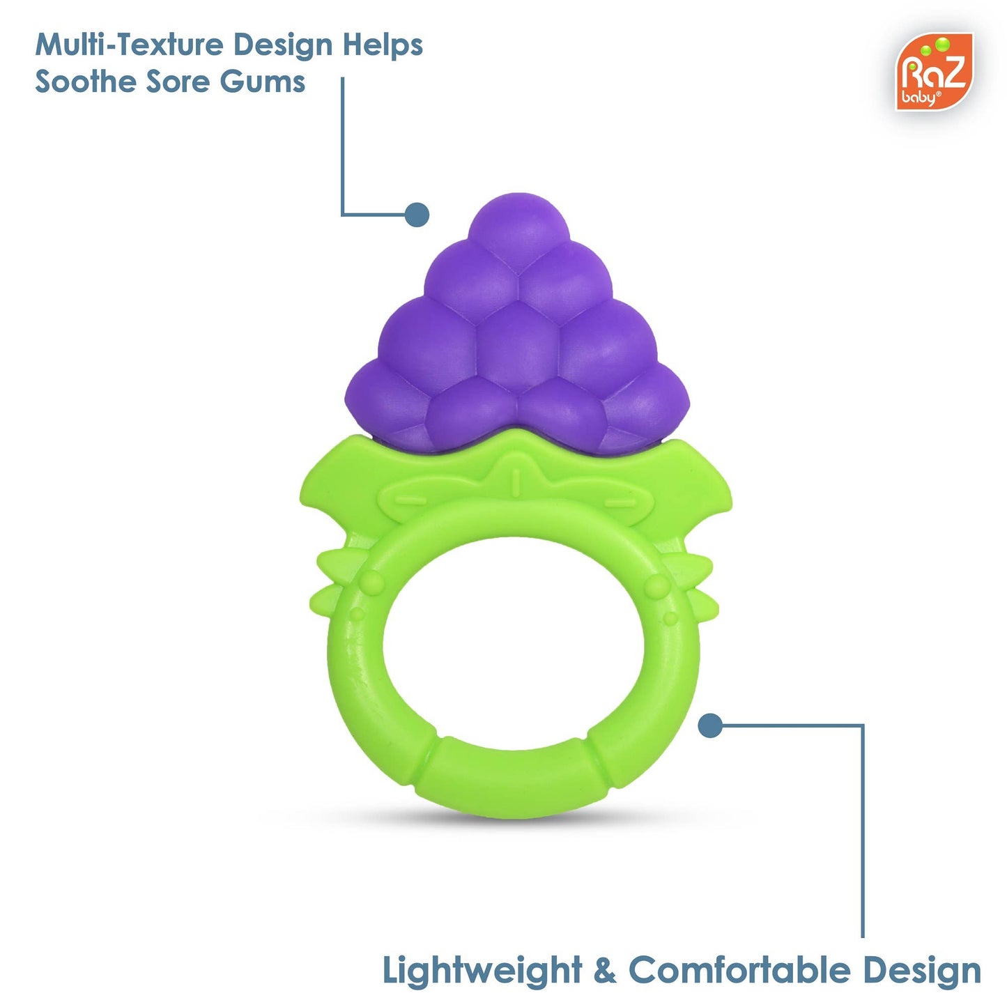 RaZ-Fruitique Silicone Teethers 3PK