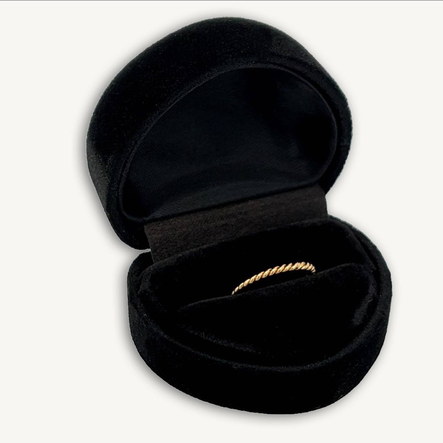Gold-Plated Twisted Band Stackable Ring