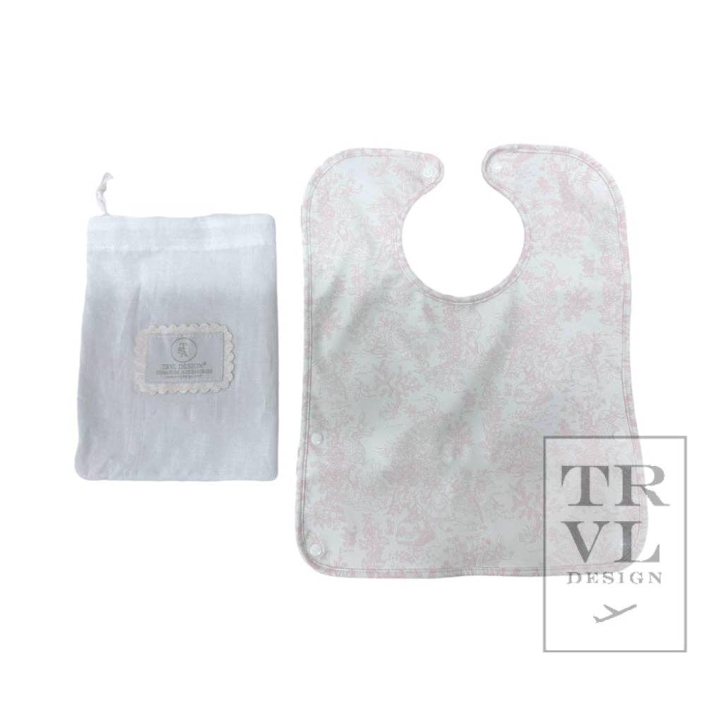 Best Bib - Bunny Toile Pink