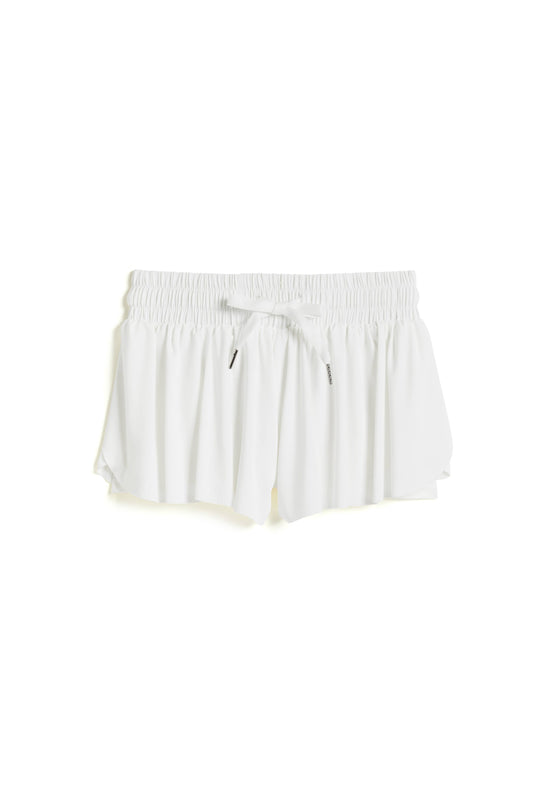 Flowy Workout Shorts- White