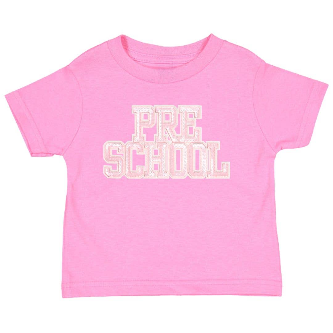Preschool Sequin Patch T-Shirt - Pink