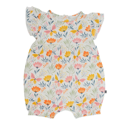 Ruffle Romper - Butterfly Floral