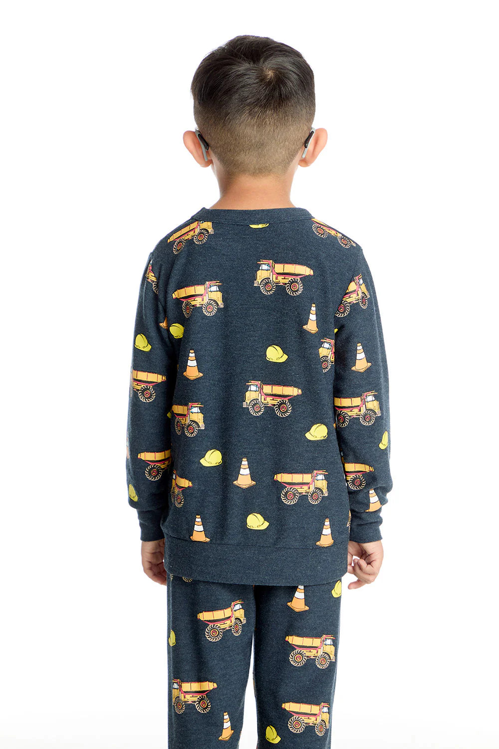 Cozy Knit Pullover- Construction Trucks