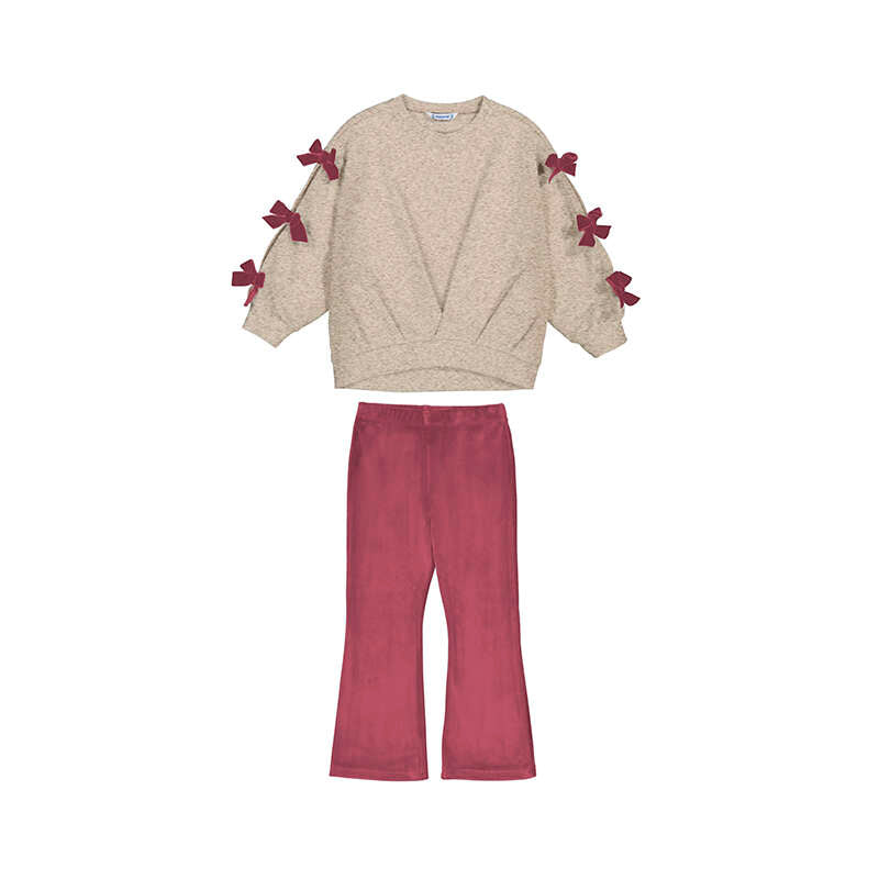 Pullover & Legging Set - Cherry