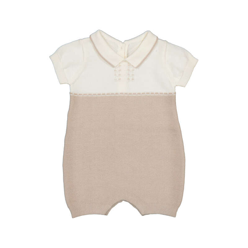Collared Romper- Khaki 1603