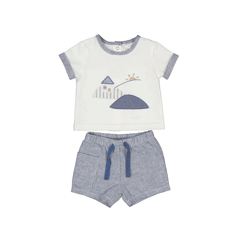 Baby Boy Short Set- Blue. 1207
