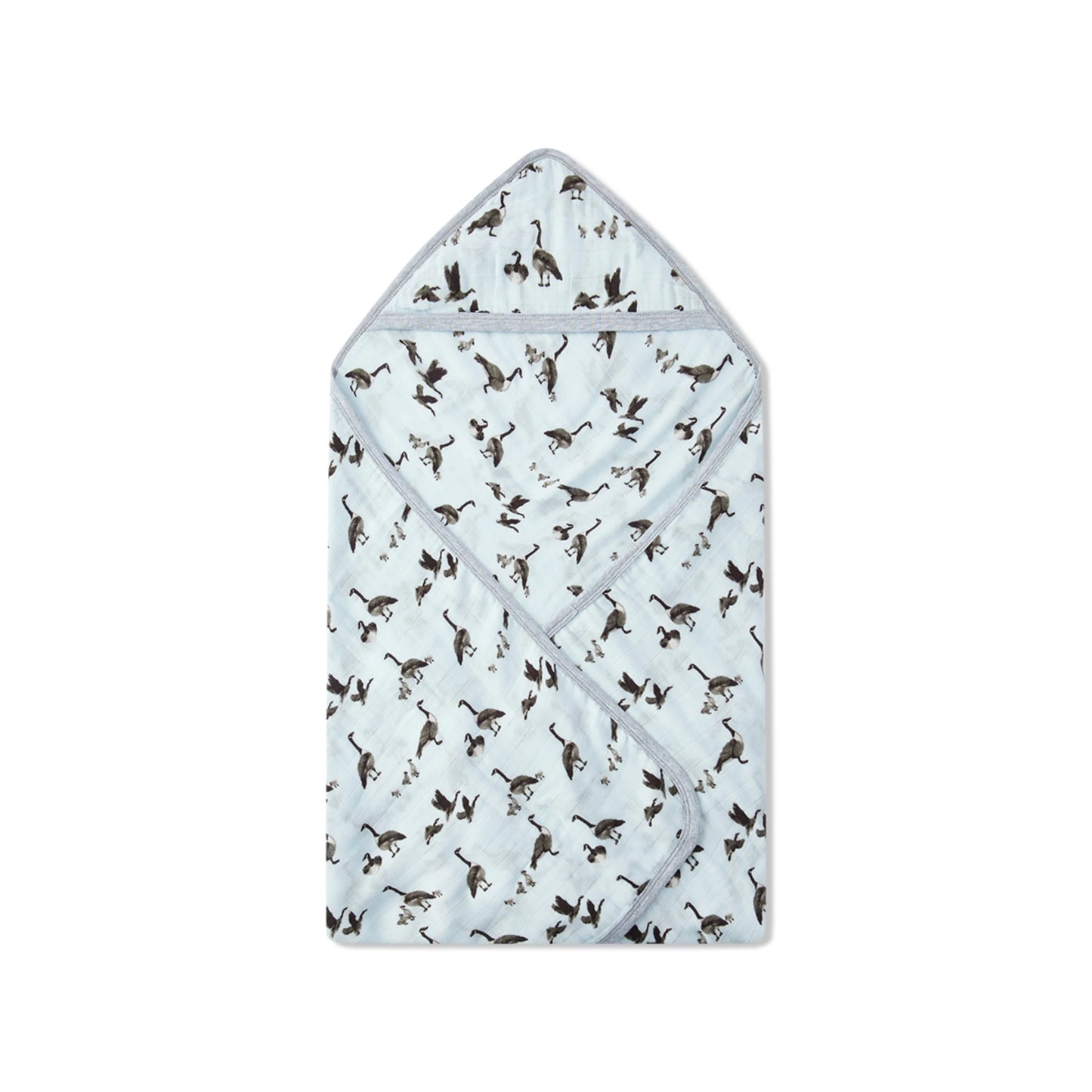 MB Hooded Swaddle Blanket- Goose