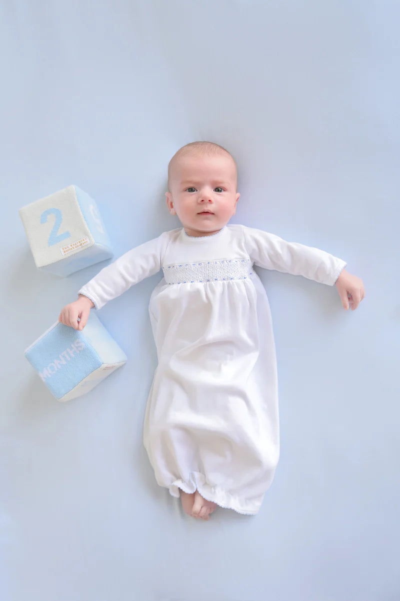 Sweetly Smocked Gown - Blue