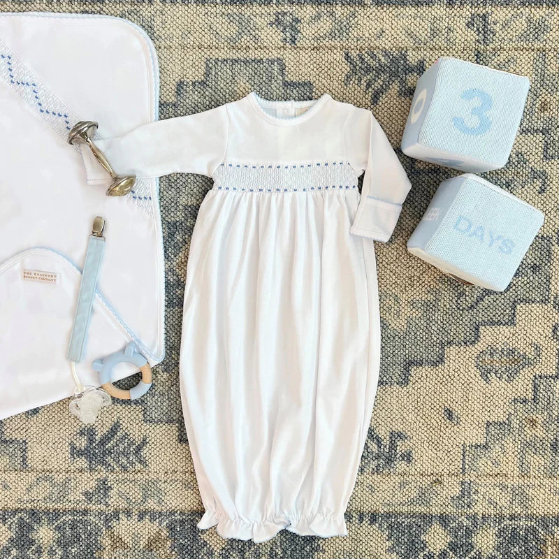Sweetly Smocked Gown - Blue