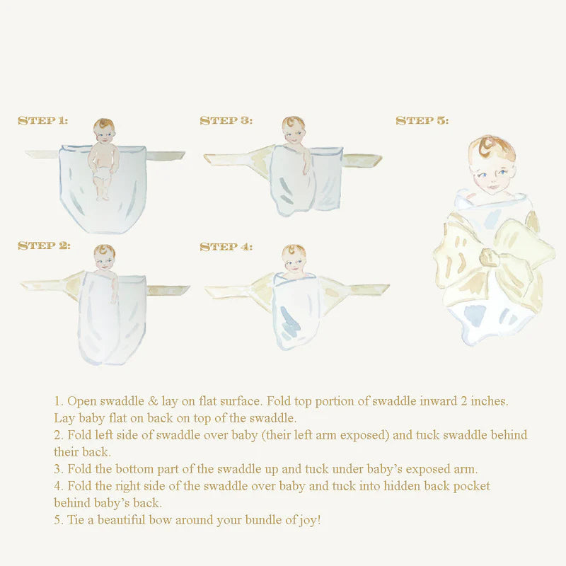 Bow Swaddle - Buckhead Blue