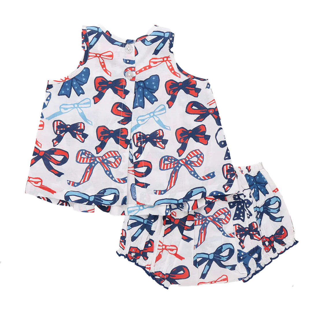 Jaipur 2-pc Set - Red, White & Bows