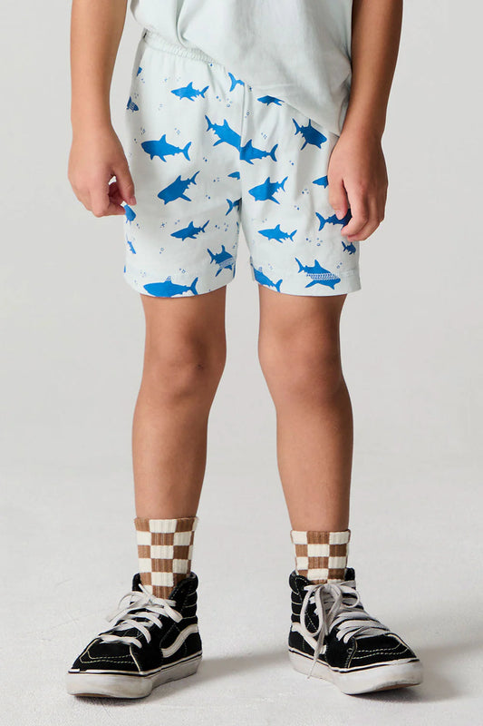 Jersey Beach Short- Shark Around