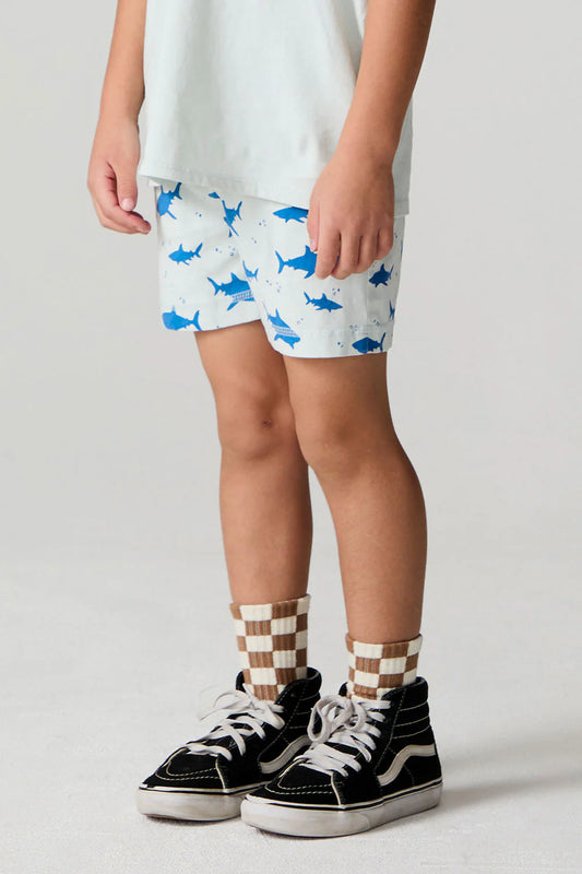 Jersey Beach Short- Shark Around