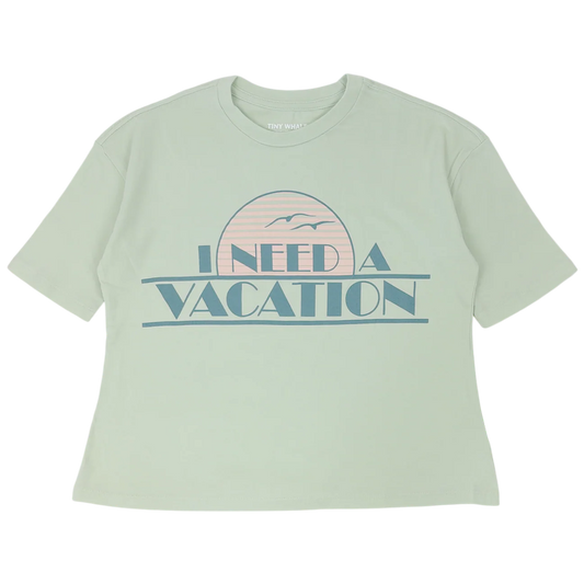 Need A Vacation Tee- Seafoam