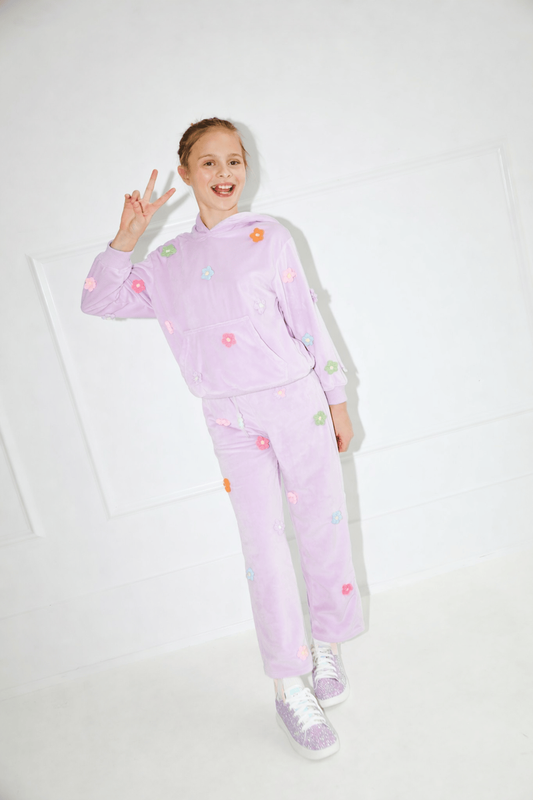 Rainbow Daisy Velour Set