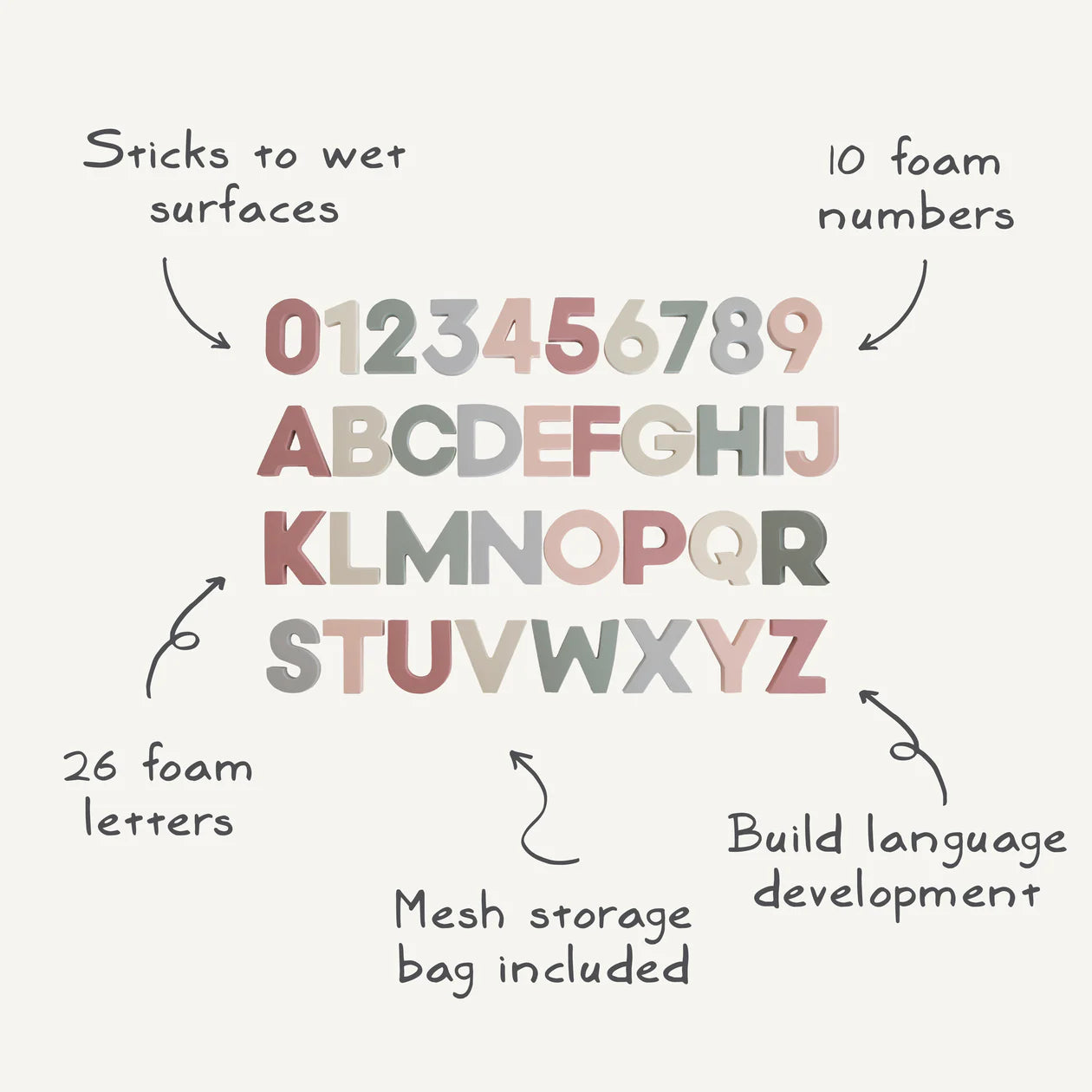 Letters & Numbers Bath Toy