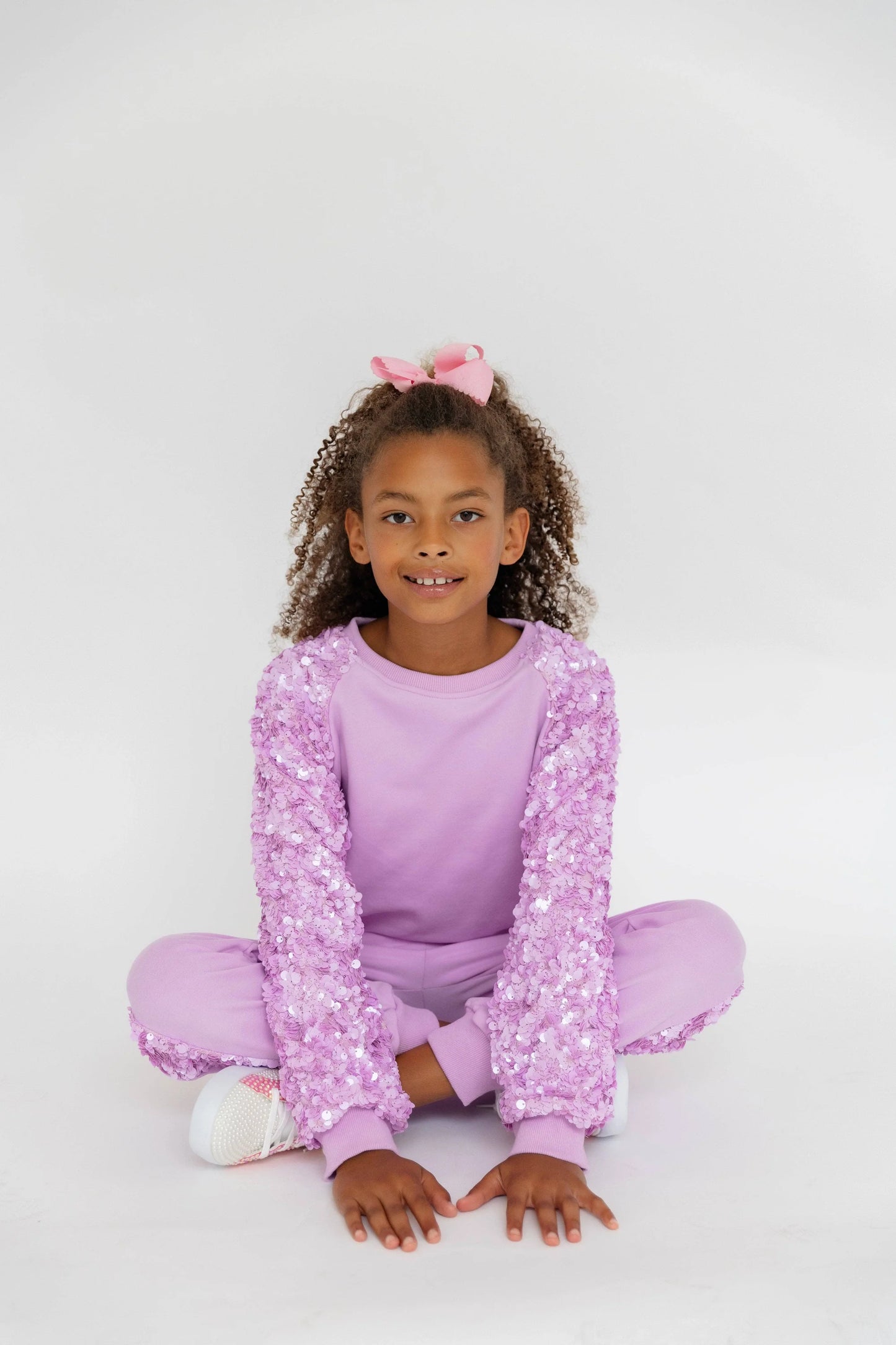 Lavender Sequin Jogger Set
