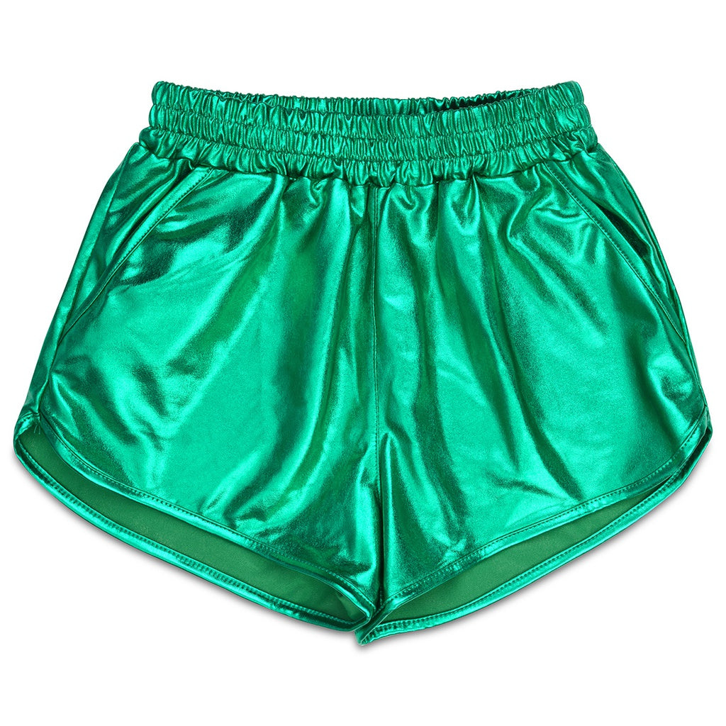 Metallic Shorts- Green