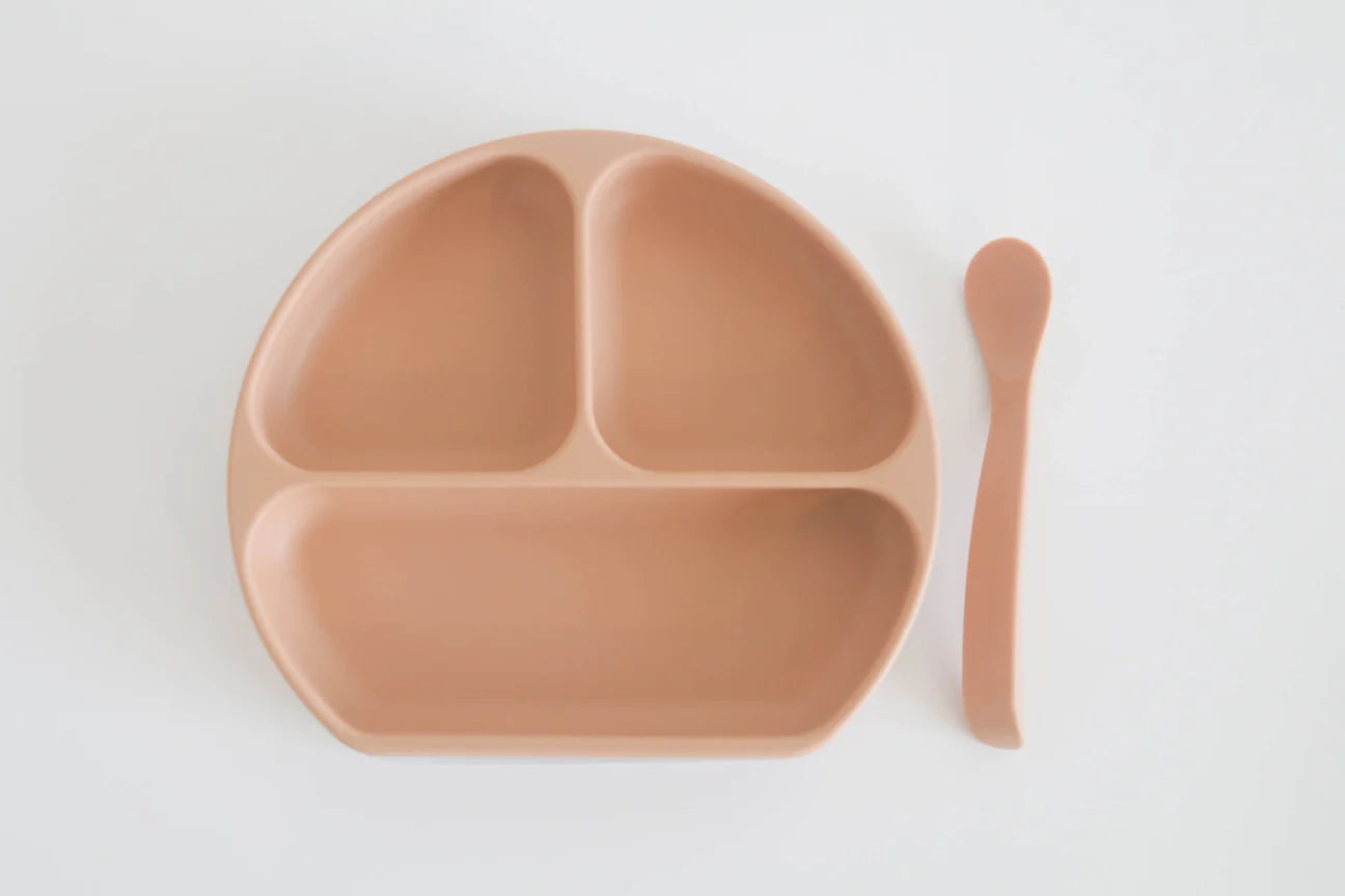 Silicone Suction Plate w/ Lid & Spoon