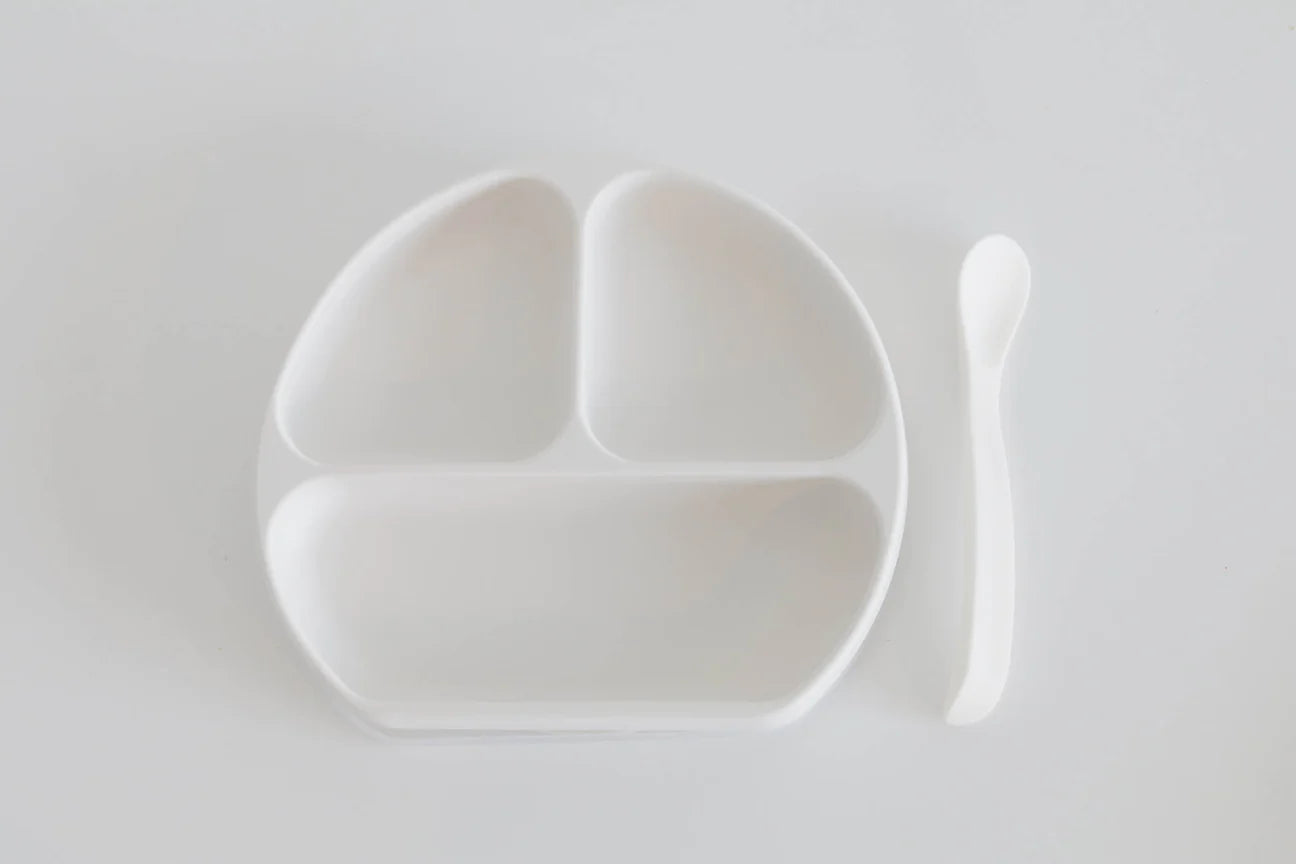 Silicone Suction Plate w/ Lid & Spoon