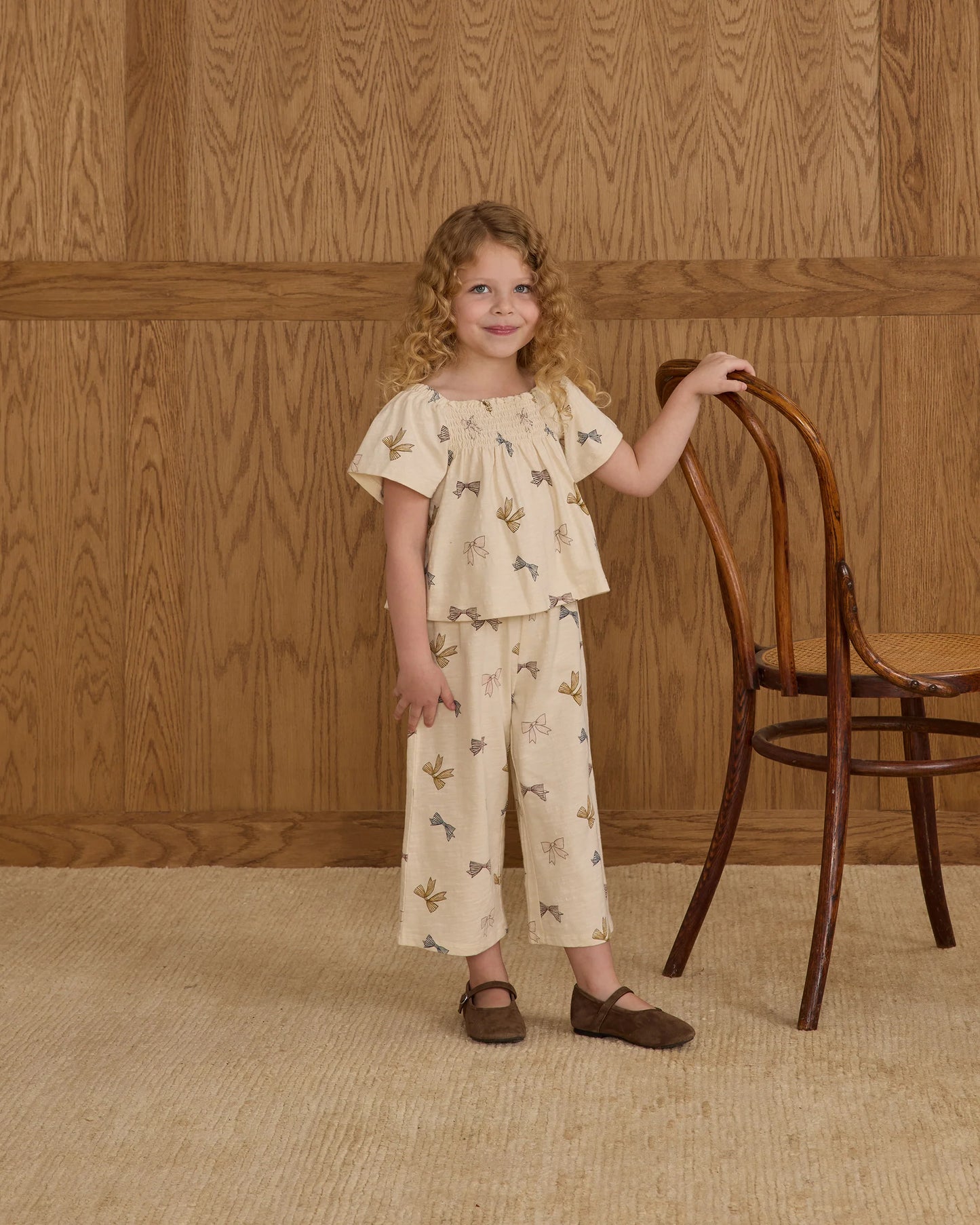 Knit Wide Leg Pant - Bows