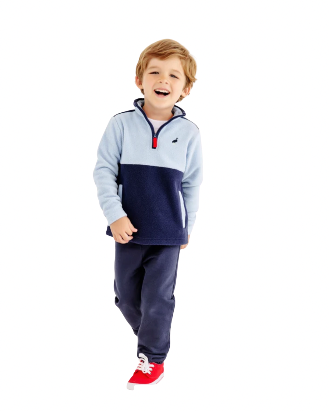 Hayword Half-Zip- Blue/Navy