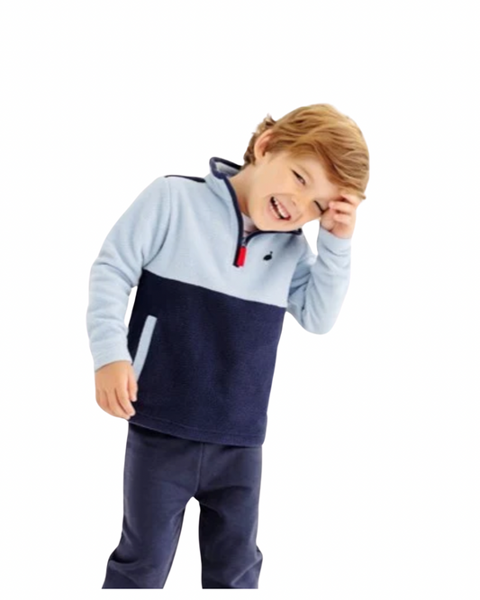 Hayword Half-Zip- Blue/Navy