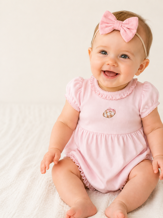 Tiny Tailgater Ruffle Bubble- Pink
