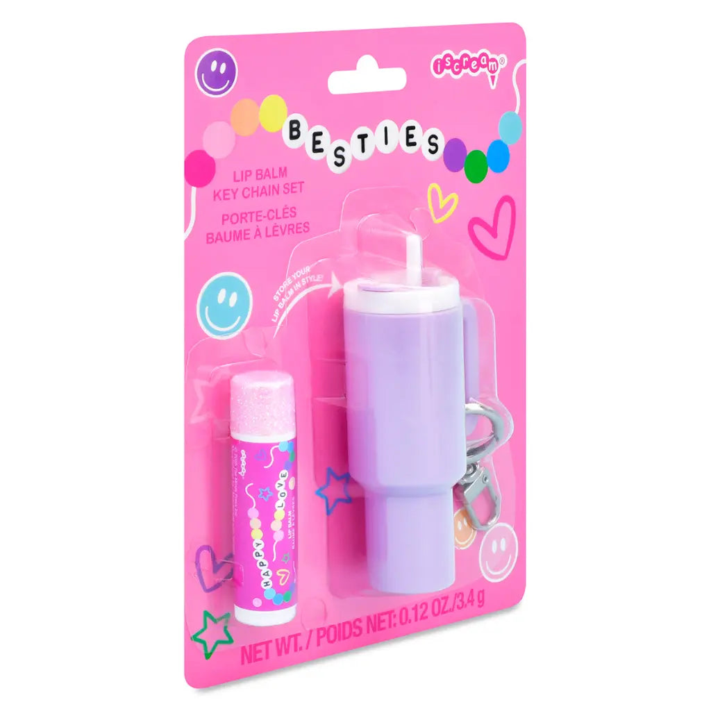 Bestie Lip Balm Key Chain Set